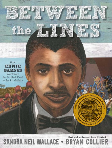 Book cover for Between The Lines, showing a person looking out of the book while wearing a black suit and bowtie.