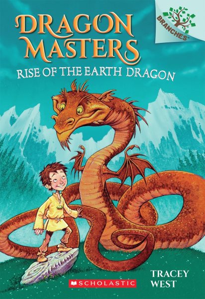 Book cover for Rise Of The Earth Dragon, showing a child and a dragon looking at each other with happy expressions.