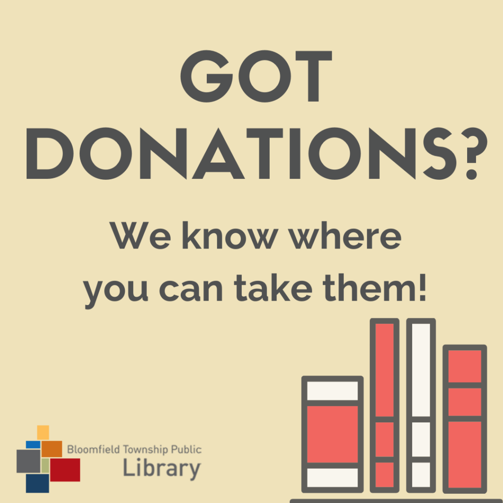 Donation Information | Bloomfield Township Public Library
