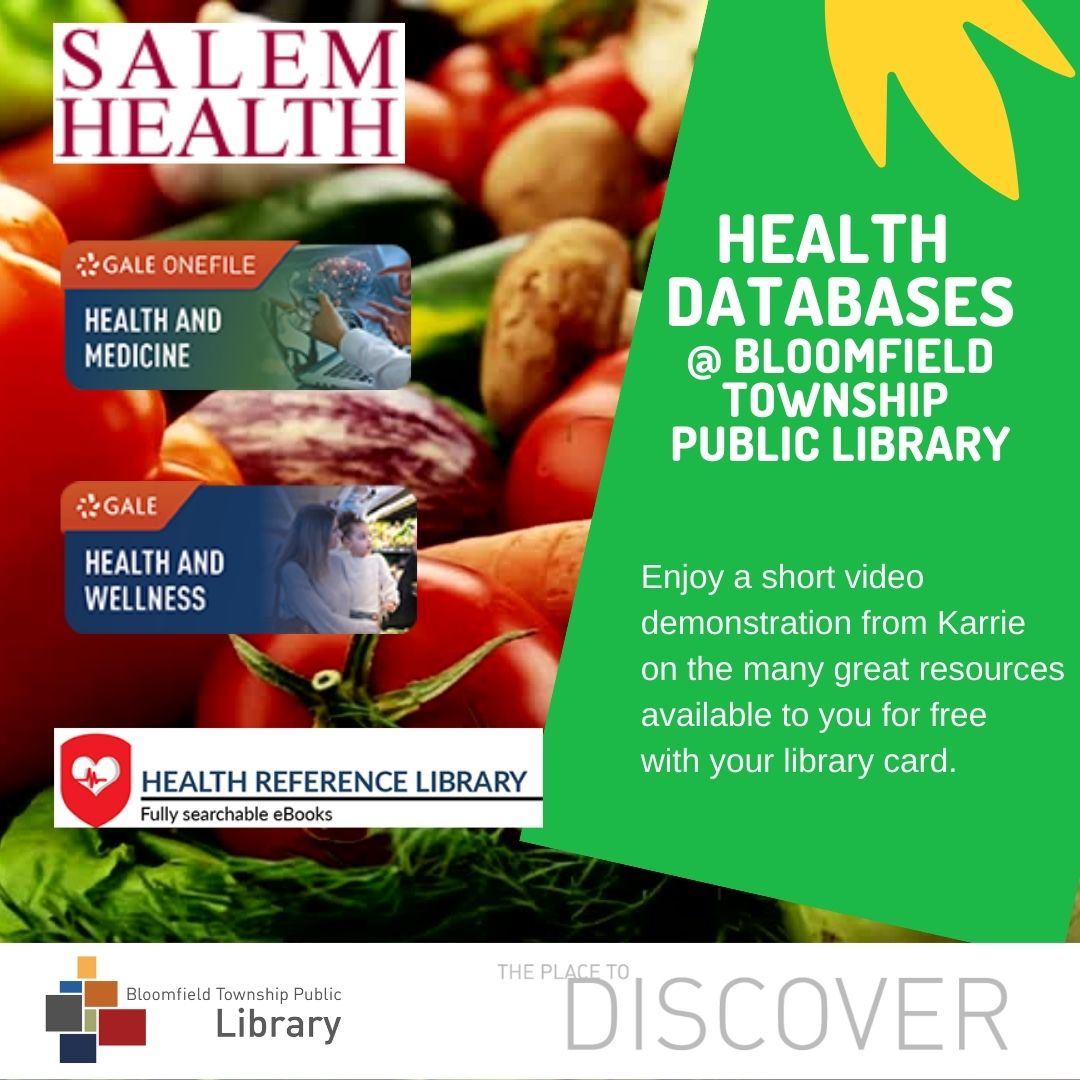 Several of our databases are listed over a picture of fresh vegetables.