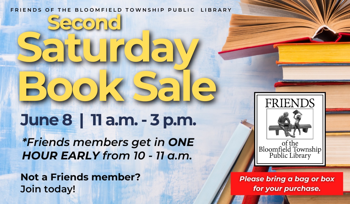 Second Saturday Book Sale on June 8
