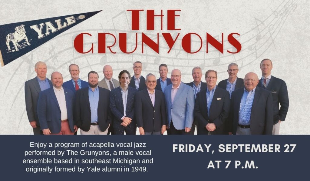 The Grunyons - Michigan Vocal Jazz Group September 27 7pm