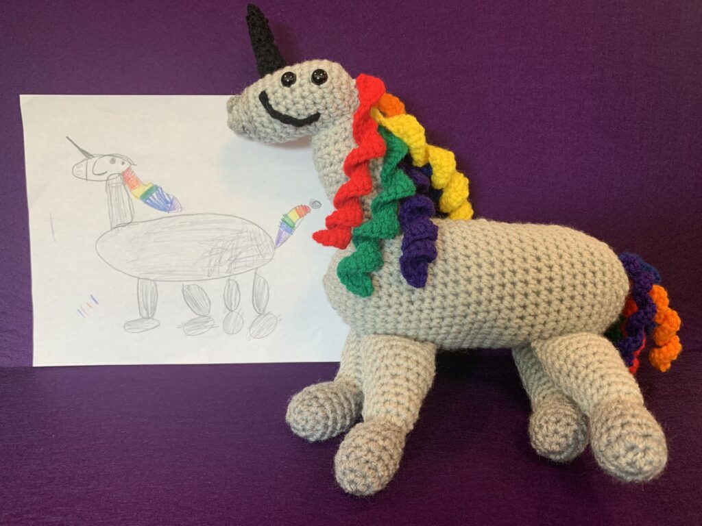 Crocheted stuffed animal