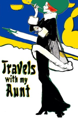 promotional art for the movie Travels with My Aunt