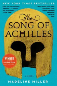 front cover of The Song of Achilles showing an illustration of an ancient Greek warrior mask