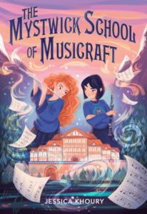 The cover of The Mystwick School of Musicraft which features two girls, one playing a flute and the other holding a clarinet or oboe.