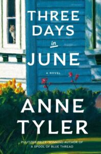 book cover: three days in june by anne tyler