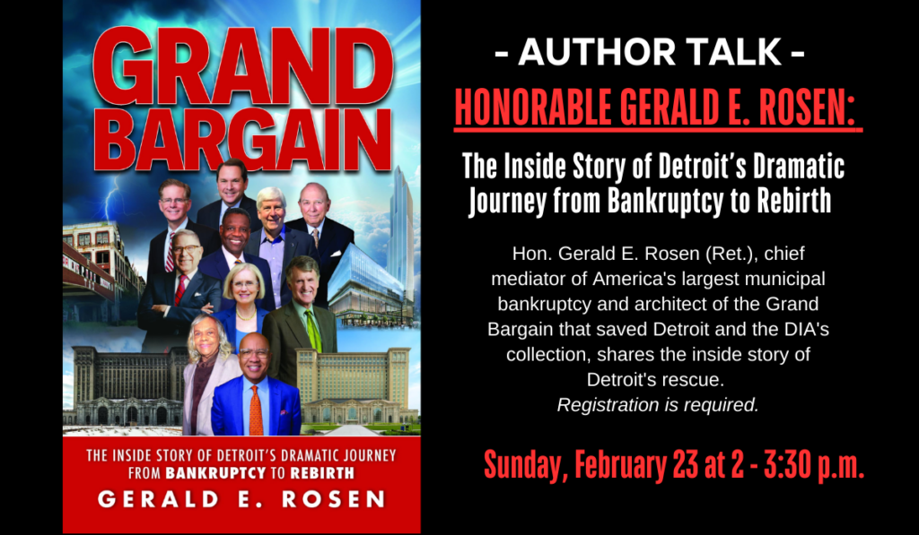 Author Gerald E. Rosen talk on Sunday, February 23 from 2 - 3:30 p.m.