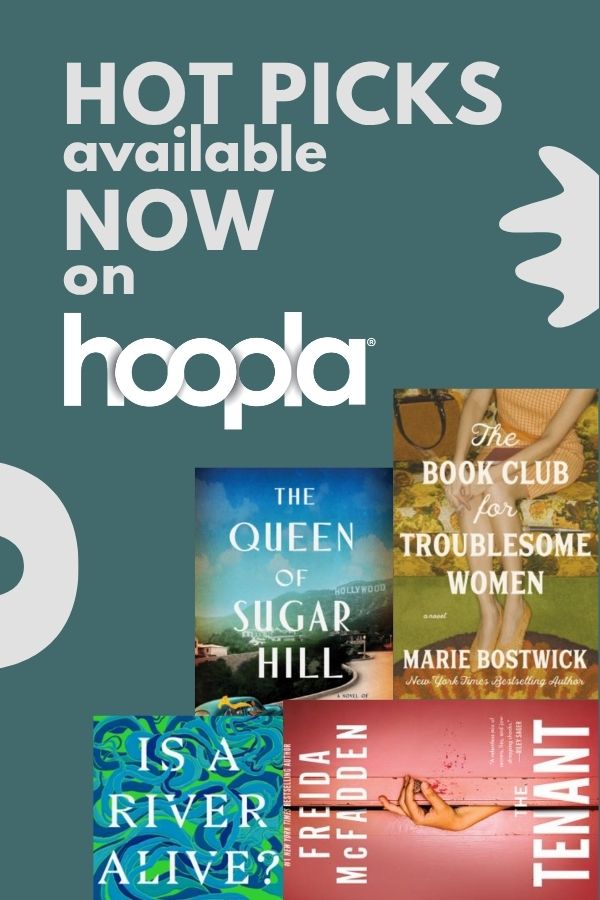 Graphic showing four of the 10 books featured this month including The Book Club for Troublesome Women, The Tenant, Is a River Alive?, and the Queen of Sugar Hill