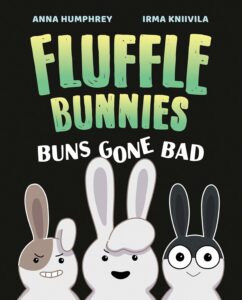 Image of three cartoon bunnies against a black background.