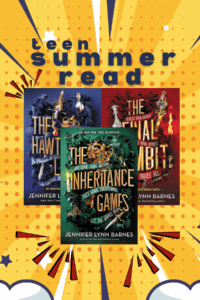 teen book covers on bright yellow comic background
