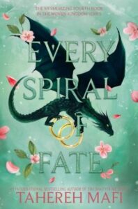 Cover shows a black dragon entwined with pink flowers and two golden rings, set against a rich green background.