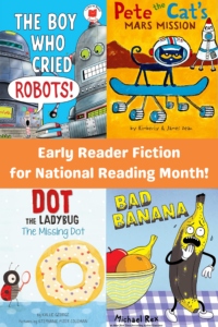 Four Early Reader books arranged in a grid with a central text banner.