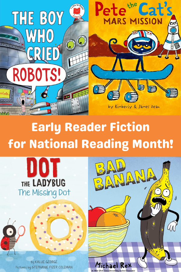 Four Early Reader books arranged in a grid with a central text banner.