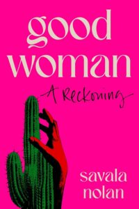 Red hand touches a green cactus against a bright pink background on the book’s cover.