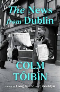 Young boy smiling as he sells newspapers on a city street, shown in period attire on a book cover.