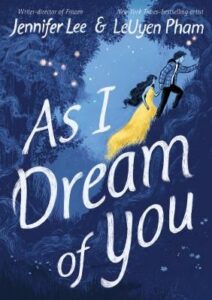 Illustrated cover shows a girl in a yellow dress and a boy in a checkered shirt walking together through a moonlit forest.