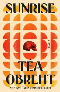 Cover art with stylized orange and yellow geometric circles and a small red skull at the center.
