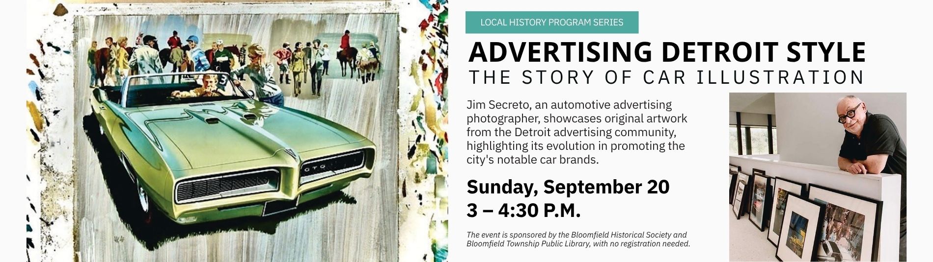 Advertising Detroit Style: The Story of Car Illustration on September 20 at 3 p.m.