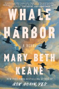 Book cover showing flying black birds against a cloudy blue and gold sky.