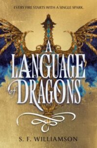Book cover featuring a large, ornate, gold-colored dragon crest centered against a textured gold background.