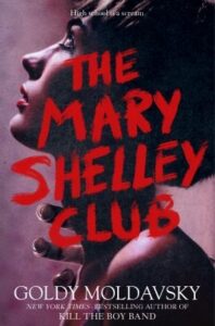 Book cover featuring a profile view of a person with a hand held near their neck, overlaid with bold red brushstroke lettering.
